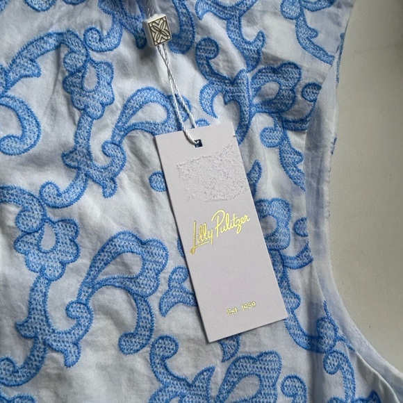 Lilly Pulitzer Dahliana size L NWT white and Blue - Picture 4 of 7